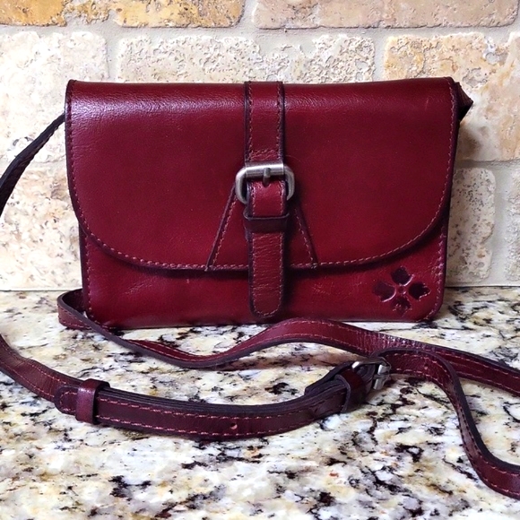 Patricia Nash Lorraine Crossbody Triple Zip Leather Bag Patricia